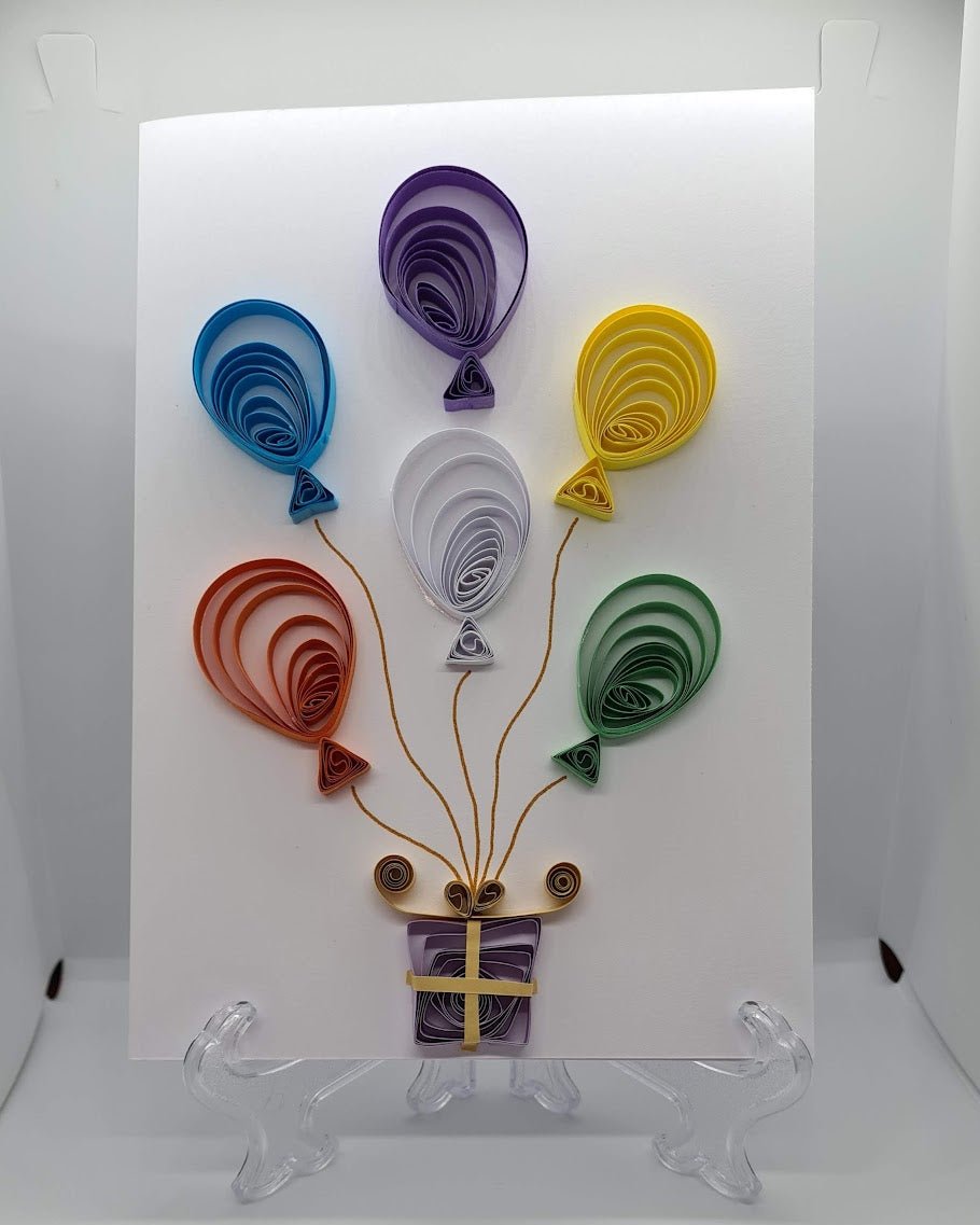 Quilled Balloon Birthday Card