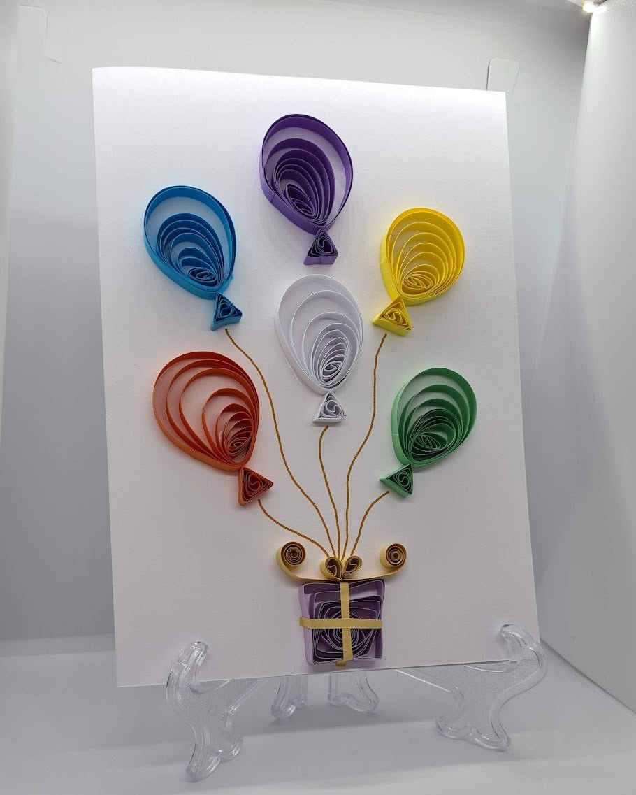 Quilled Balloon Birthday Card