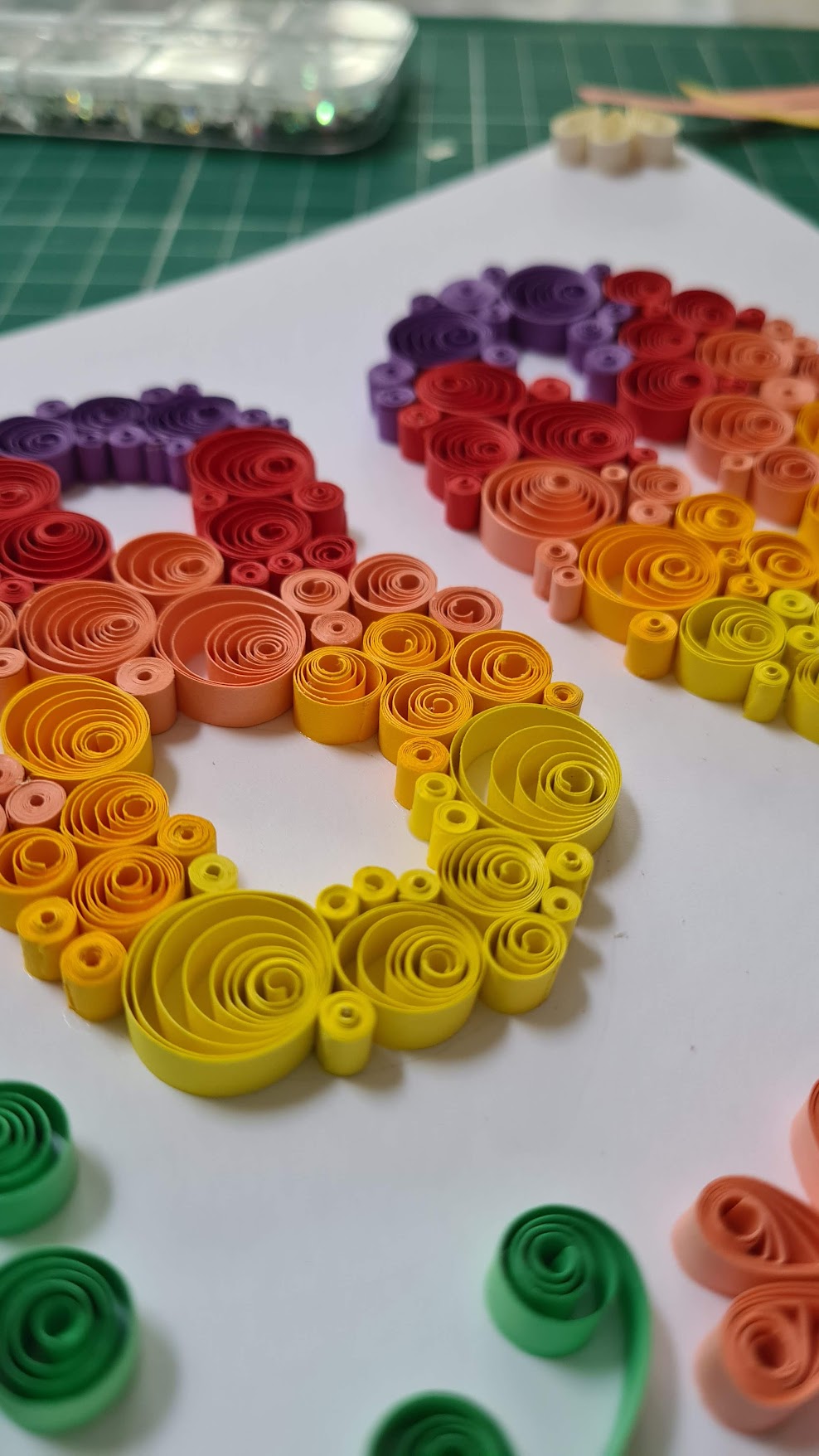 Quilled Number Birthday/Anniversary Card