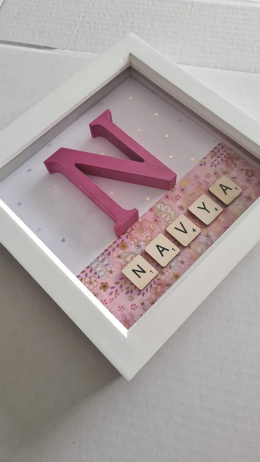 Personalised Letter Shadow Box Frame