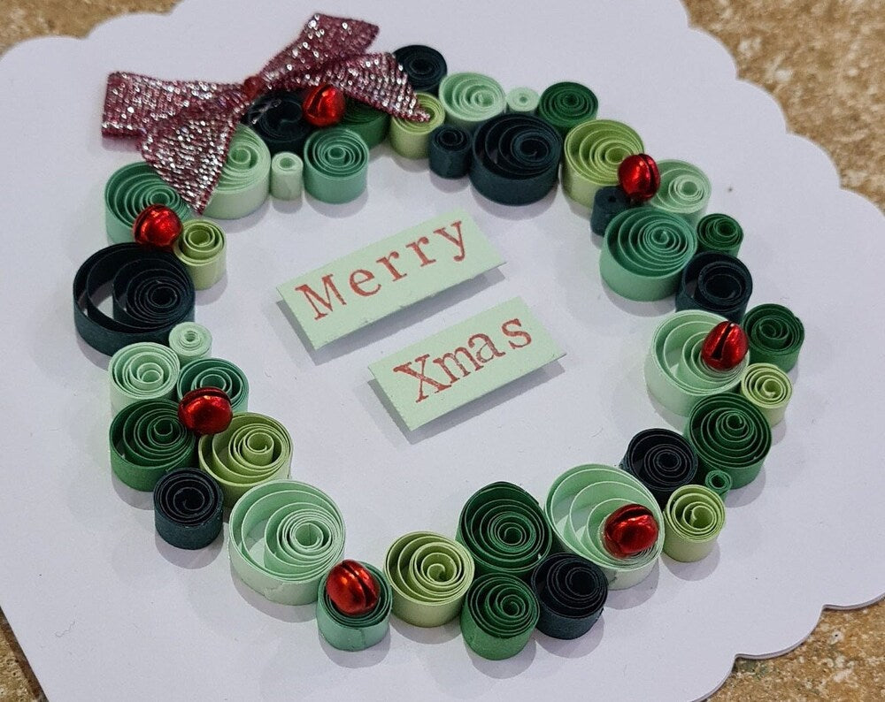 Quilled Christmas Wreath Card